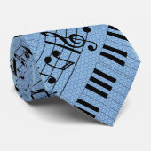 Opmerkingen over muziektoetsenbord stropdas (Opgerold)