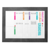 Opmerkingen over speciale babydagentjes notitieblok (Voorkant)