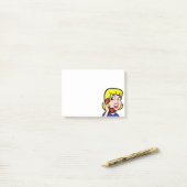 Opmerkingen over telefoonabonnement op Girl Comic Post-it® Notes (Op bureau)