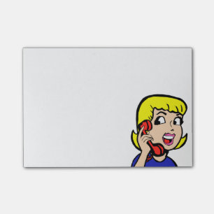 Opmerkingen over telefoonabonnement op Girl Comic Post-it® Notes