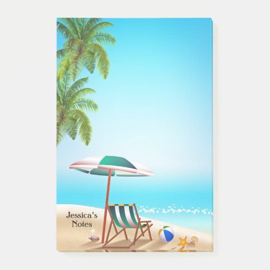 Opmerkingen over tropische zomervakantie post-it® notes (Voorkant)