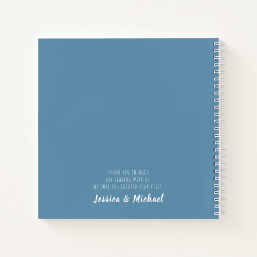 Opmerkingen over vakantieverhuur van winkelruimte notitieboek (Achterkant)