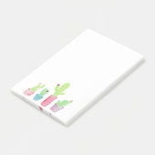 Opmerkingen over waterverf Potted Cactus Planten Post-it® Notes (Schuin)