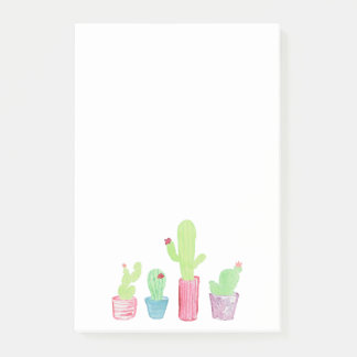 Opmerkingen over waterverf Potted Cactus Planten Post-it® Notes