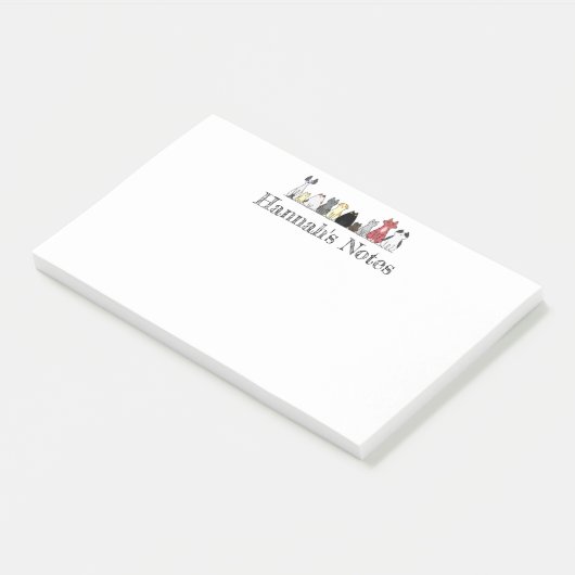 Opmerkingen - rij katten post-it® notes (Schuin)