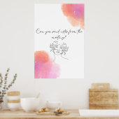 Opmerkingen Sarcastic Funny Monster Peach & Pink v Poster (Keuken)