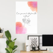 Opmerkingen Sarcastic Funny Monster Peach & Pink v Poster (Thuiskantoor)