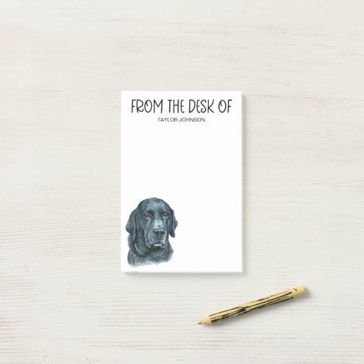 Opmerkingen van Black Lab Lover Post-it Post-it® Notes (Op bureau)