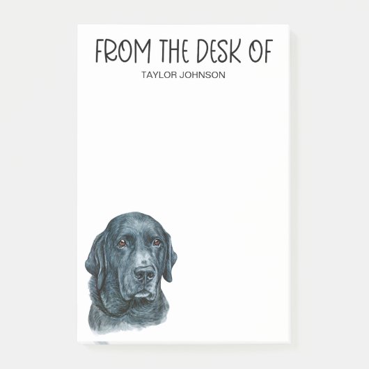 Opmerkingen van Black Lab Lover Post-it Post-it® Notes (Voorkant)