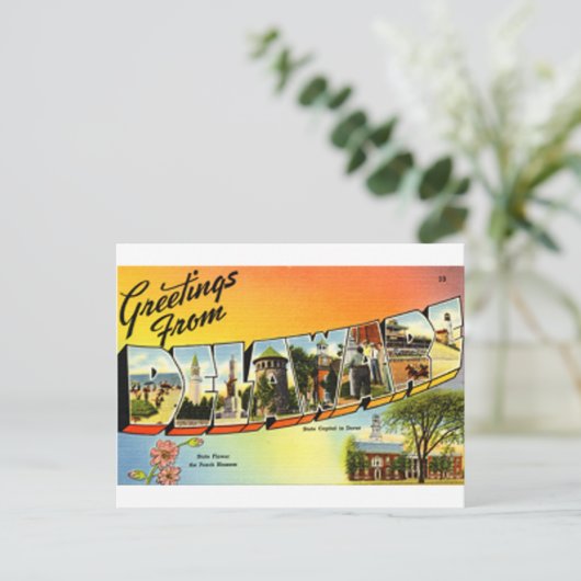 Opmerkingen van Delaware Briefkaart (Staand voorkant)