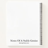 "Opmerkingen van een Stable Genius" spiral noteboo Notitieboek (Achterkant)