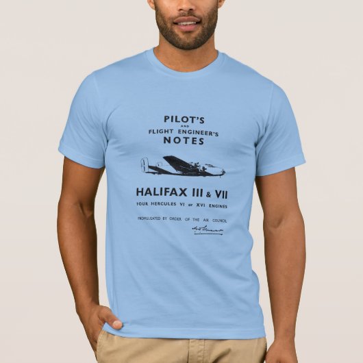 Opmerkingen van Halifax Vliegtuig Pilot T-shirt (Voorkant)