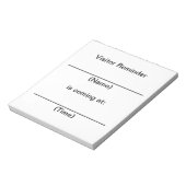 Opmerkingen voor herinneringen voor bezoekers notitieblok (Linkerzijde)