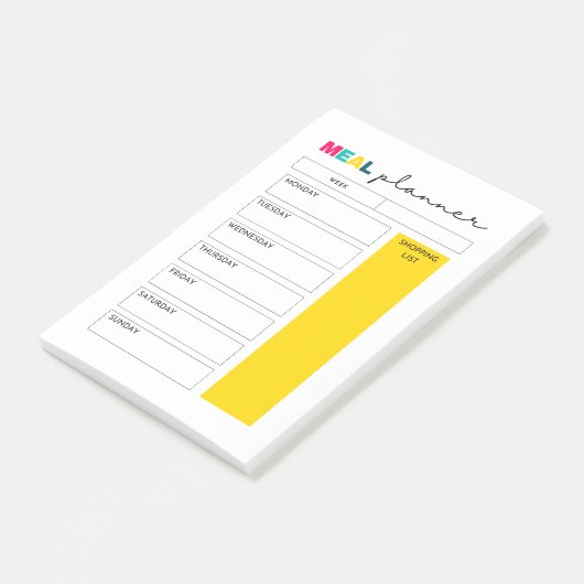 Opmerkingen voor het journaal voor maaltijden post-it® notes (Schuin)