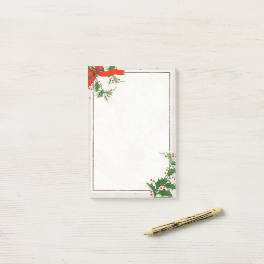 Opmerkingen voor kerstpost post-it® notes (Op bureau)