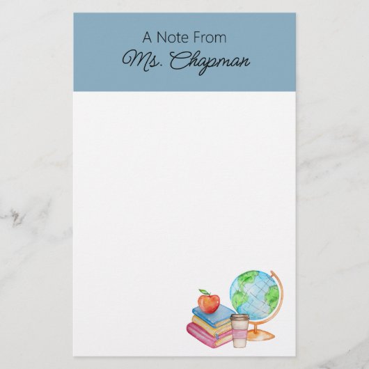 Opmerkingen voor schoolleraren briefpapier (Voorkant)