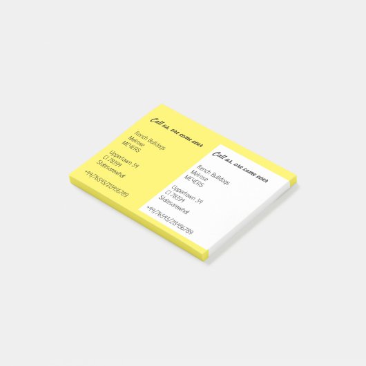 Opmerkingen voor uw flyer post-it® notes (Schuin)