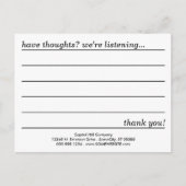 opmerkingenkaart briefkaart (Voorkant)