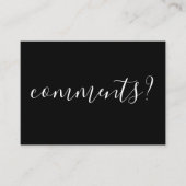 opmerkingenkaart visitekaartje (Voorkant)