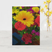 Opmerkingskaart met bloemen kaart (Gele Bloem)