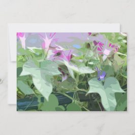 Opmerkingskaart met ochtendglorieontwerp bedankkaart