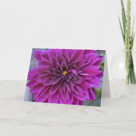 Opmerkingskaart met paarse dahlia kaart