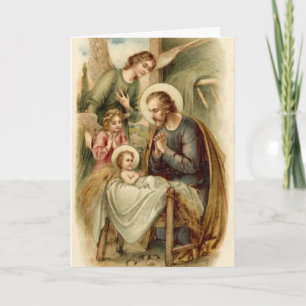Opmerkingskaart (scripts): St. Joseph Natitivity Feestdagen Kaart