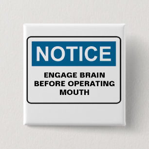 OPMERKINGSMOTORBRAIN VÓÓR DE BEDIENINGSMOUTH VIERKANTE BUTTON 5,1 CM