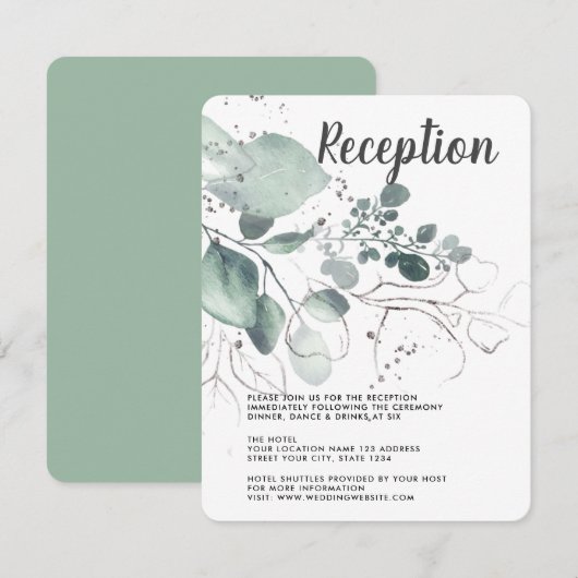 OPNAME GROENE WATERVERF EUCALYPTUS GROENE KAART (Voorkant / Achterkant)