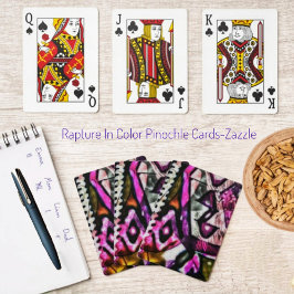 Opname in kleur Pinochle Kaarten