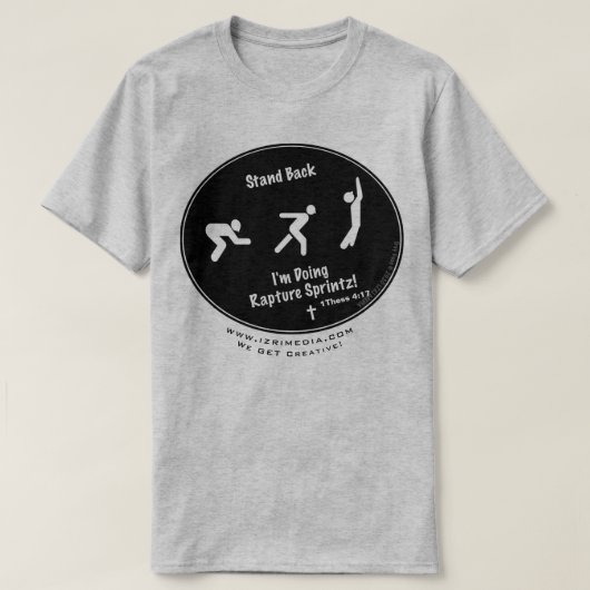 Opname sprintz! (Grijs) van Troy Goss T-Shirt (Design voorkant)