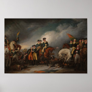 Opname van de Hessians in Trenton - John Trumbull Poster