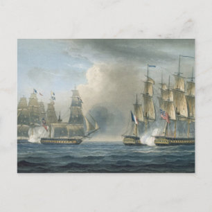Opname van de Pomone door HMS Arethusa voor Cuba i Briefkaart