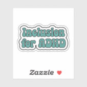 Opname voor ADHD Blauwgroen Neurodivergent Sticker (Vel)