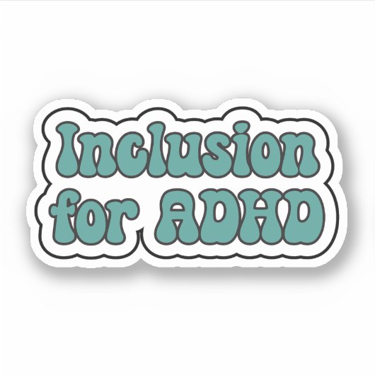 Opname voor ADHD Blauwgroen Neurodivergent Sticker (Voorkant)
