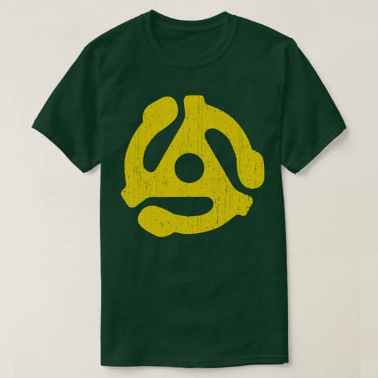 Opnameadapter met 45 rpm geel t-shirt (Design voorkant)