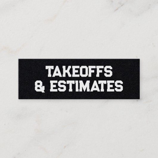 Opnames & Schattingen Mini Visitekaartje (Voorkant)