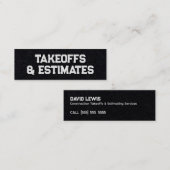 Opnames & Schattingen Mini Visitekaartje (Voorkant / Achterkant)