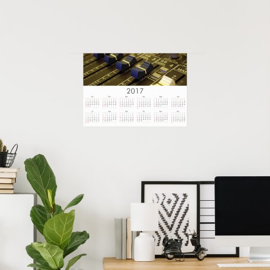 Opnamestudio Kalender 2017 Poster (Thuiskantoor)