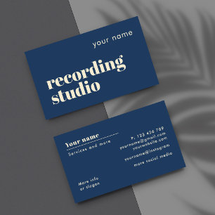 Opnamestudio platenlabel Visitekaartje