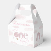 Opnederful Hot Air Ballon Roze 1e verjaardag Bedankdoosjes (Achterkant)