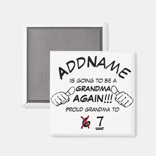 Opnieuw aangepaste oma magneet (Voorkant / Achterkant)