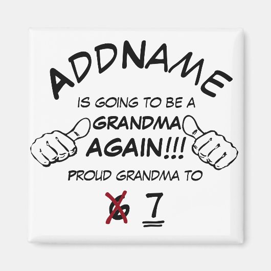 Opnieuw aangepaste oma magneet (Voorkant)