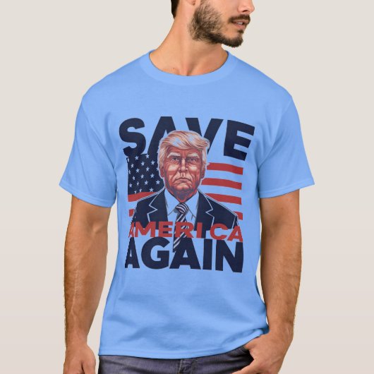 Opnieuw Amerika redden - Donald Trump 2024 T-shirt (Voorkant)