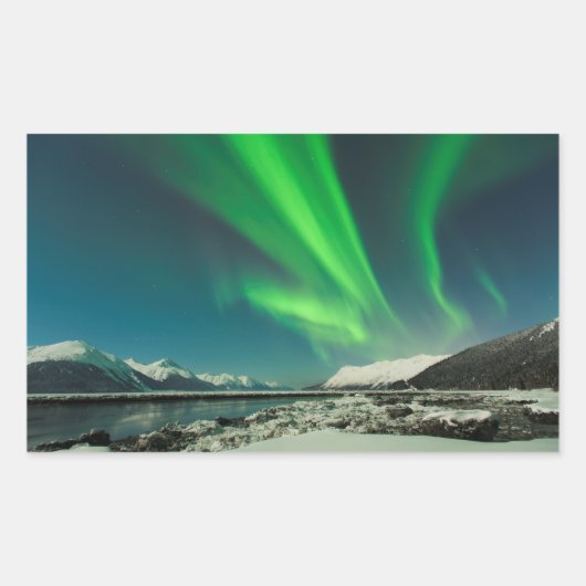 Opnieuw Arm Aurora Rechthoekige Sticker (Voorkant)