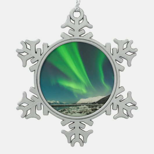 Opnieuw Arm Aurora Tin Sneeuwvlok Ornament (Voorkant)