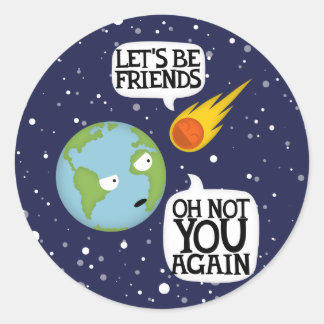 Opnieuw asteroïde ronde sticker