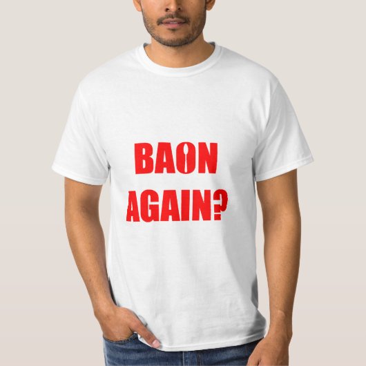 Opnieuw baon? Red Text Unisex T-shirt (Voorkant)