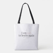 Opnieuw Beginnen Bevestiging Tote Bag (Achterkant)