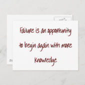 Opnieuw beginnen briefkaart (Voorkant / Achterkant)